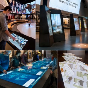Digital Kiosks, Interactive Tables, Gesture Based Games and Interfaces: The Canadian Museum for Human Rights is the most digitally advanced cultural institution in North America, providing visitor experiences such as interactive kiosks, tables and games, immersive environments, gesture-based interactive exhibits, multimedia presentations and tours via mobile app.