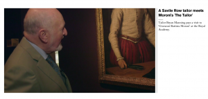 To help make our Moroni exhibition relevant to today's viewers, we brought along one of London's legendary Savile Row tailors to encounter his Renaissance counterpart.