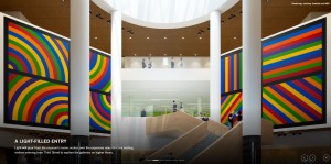 Architectural renderings provide visitors to the site with a preview of what the museum will look like when it reopens in 2016.