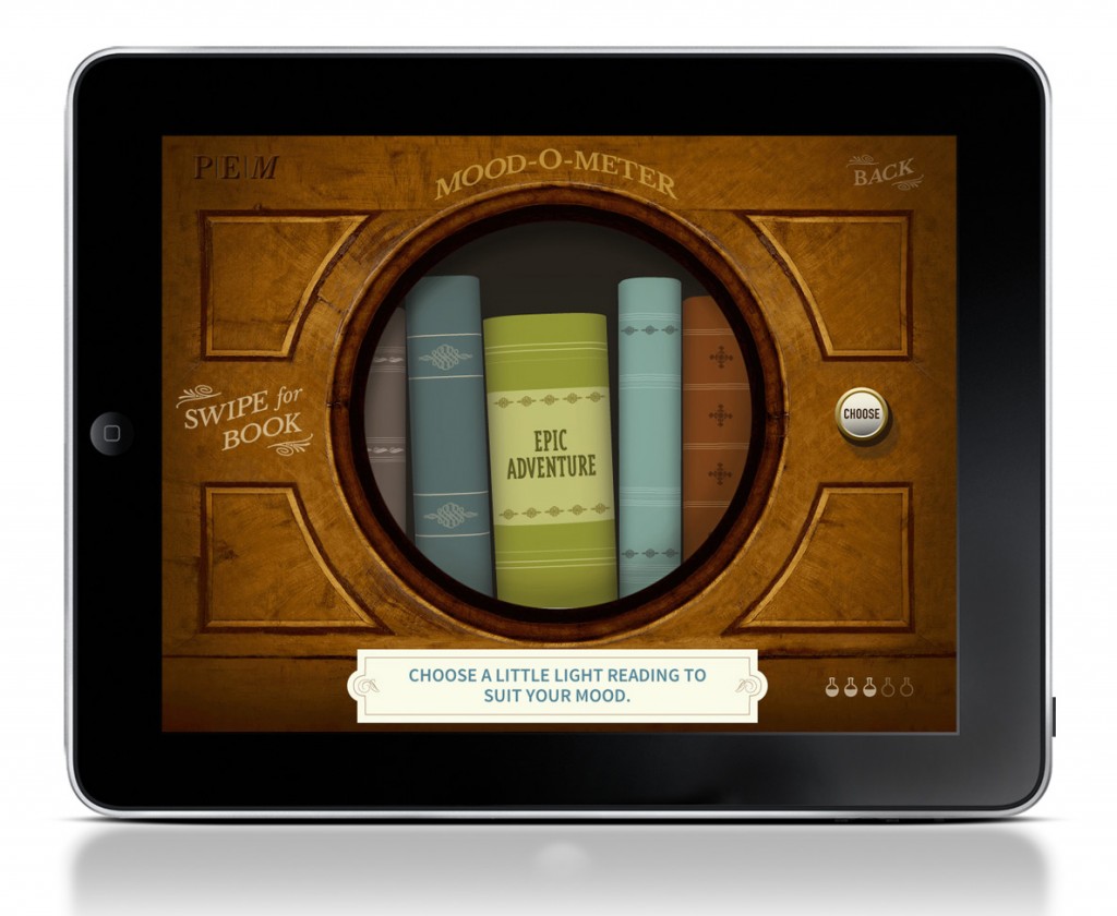 Choose a book screen