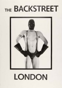 Poster of man wearing leather fetish outfit