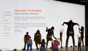 Dynamic images of visitors actively engaging in art experiences communicates that the museum is a place for fun!