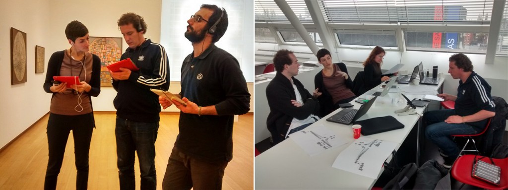 Figure 9. Members of the Stedelijk Museum and the CHESS project collaborating on the creation of interactive guided museum visits.