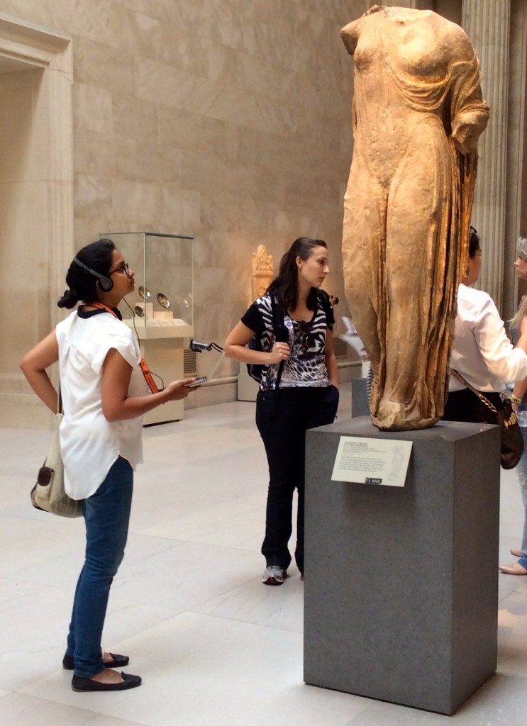 Figure 2. In-gallery usability testing session