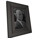 Figure 5: A virtual picture frame belonging to Anne Frank, showing her father Otto Frank.