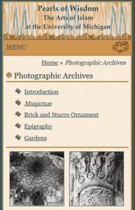 Photo archives page, mobile view