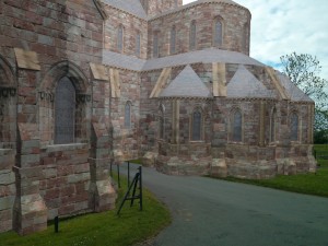 Figure 3: An in-situ visualization of the Croxden Abbey's main church using augmented reality.