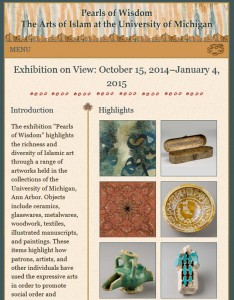 Home page, tablet view
