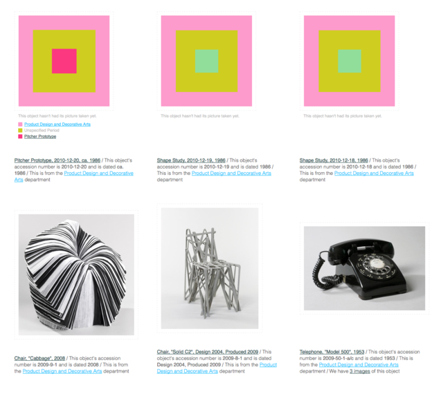 Example of ‘Albers boxes’ experimental interface elements in 2013