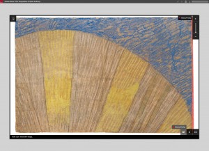 This image shows an example of how each of the 51 individual sheets and folios can reveal various conservation information.