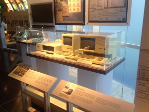 Fig. 2 Apple Macintosh (center) on display at Computer History Museum in 2013. Photo by author
