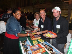 The distribution of classroom resources at Smithsonian Teachers' Night 2012 at the Smithsonian's Donald W. Reynolds Center. Photo © Bruce Guthrie. Used with permission.
