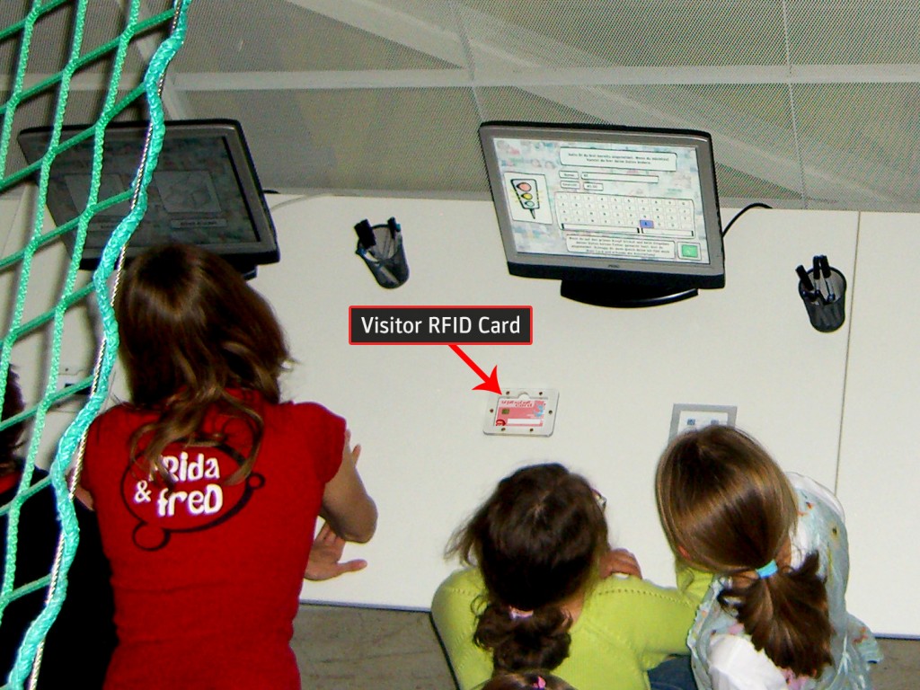 Figure 1: Visitor RFID card placed at the registration terminal (entrance area)